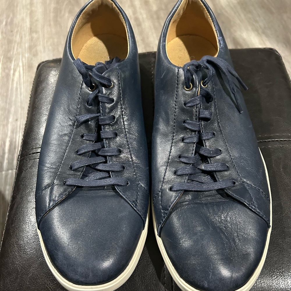 Cole Haan Dark Blue Leather Sneakers
